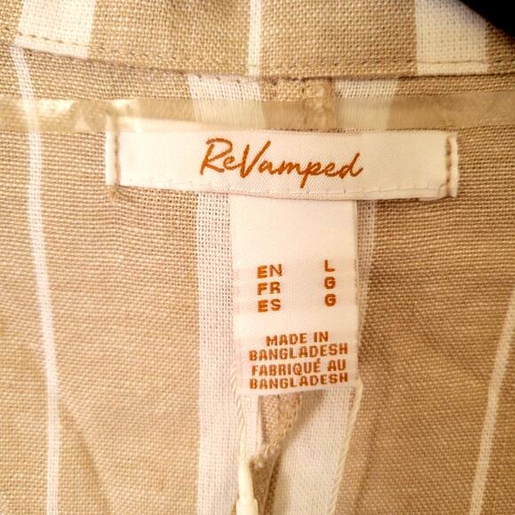 NWT Revamped Linen Belted Vest Cardigan - Size Large - Picture 3 of 7